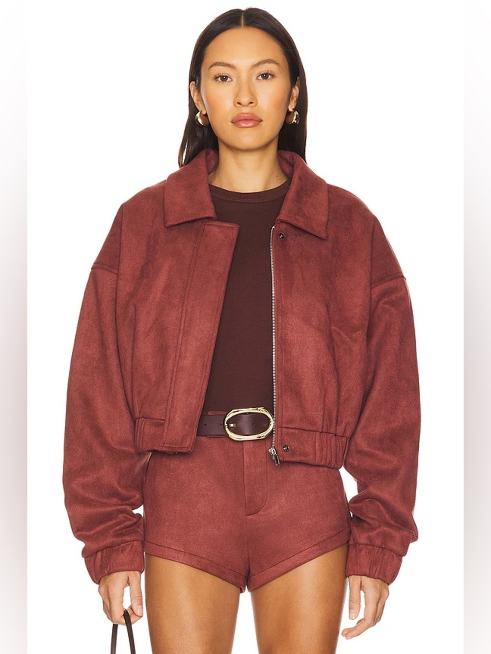 Nakedvice The Selene Jacket in Burgundy